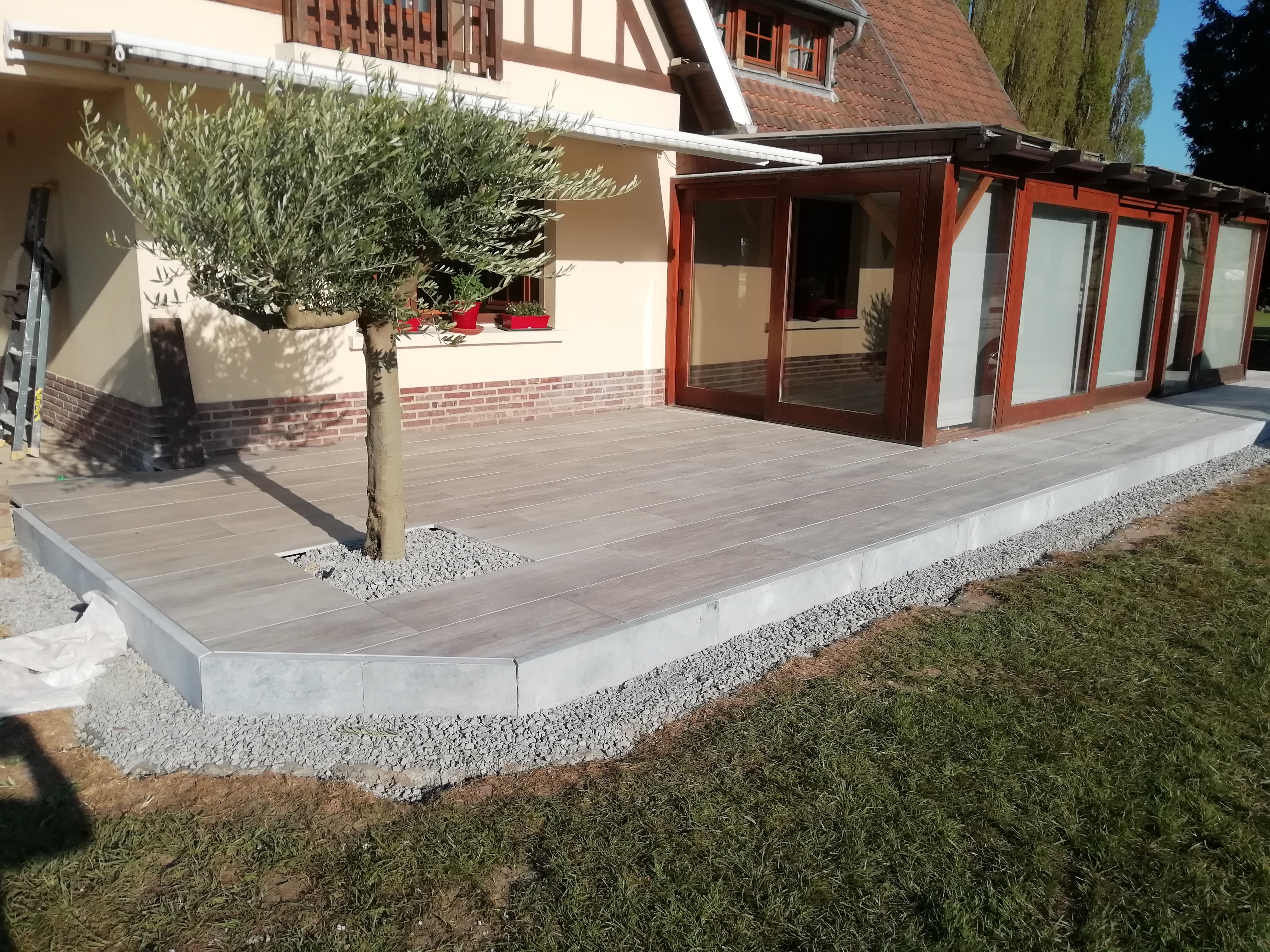 Terrasse carrelage